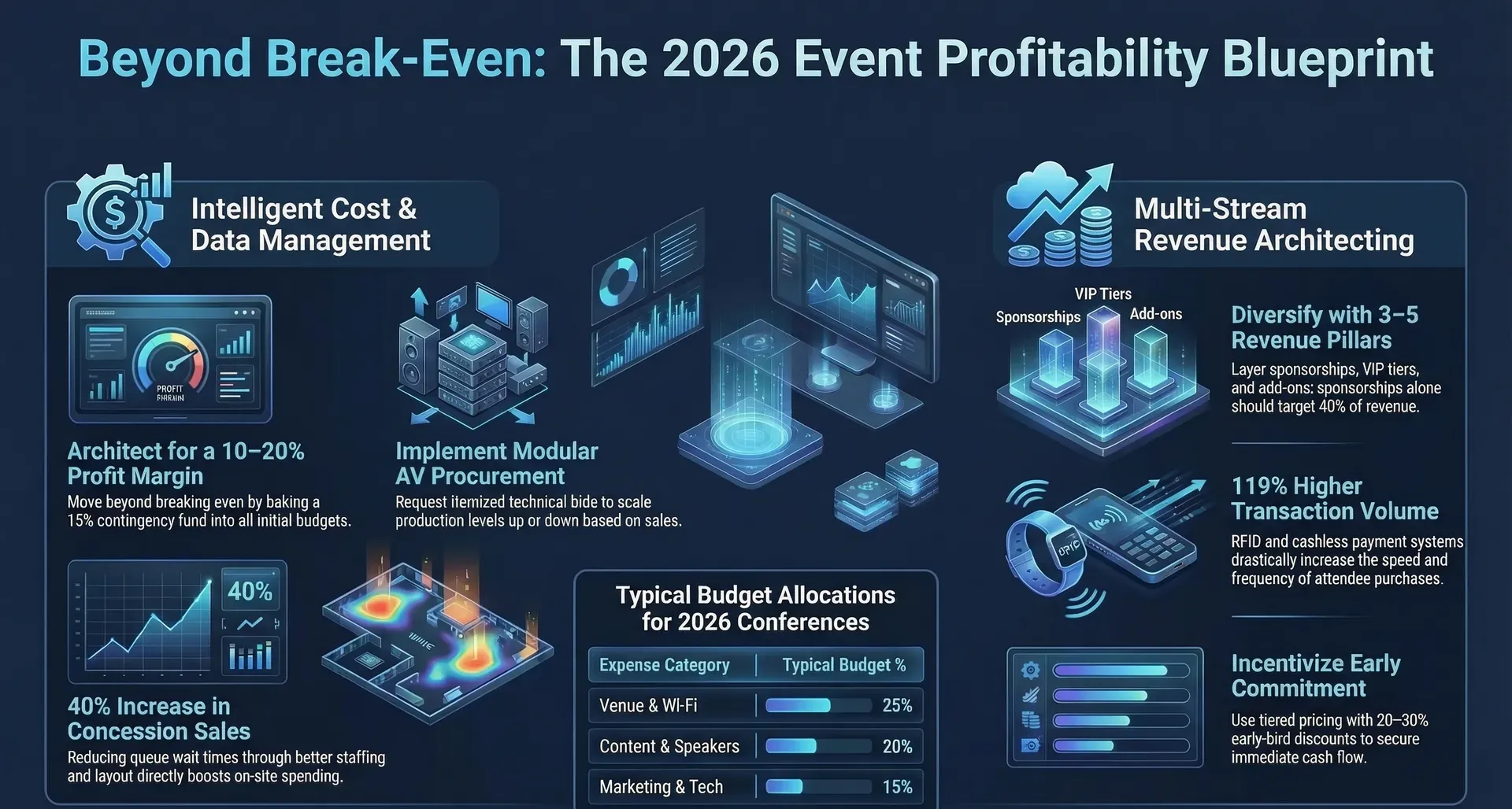 Infographic for How Professional Organisers Structure Profitable Events