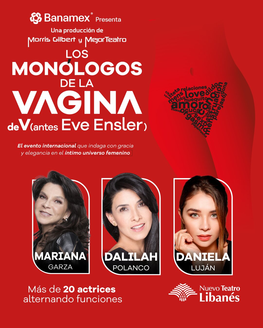 Cartel oficial de Los Monólogos de la Vagina